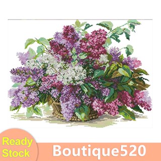 ใหม่ ชุดปักครอสสติตช์ 14CT Lilac แฮนด์เมด DIY [boutique520.th]