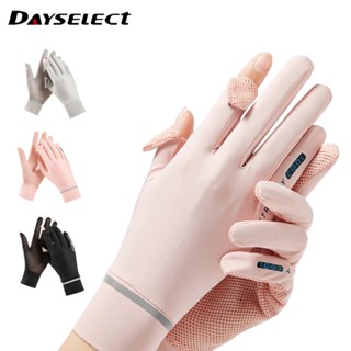 Dayselect ถุงมือขับรถ ผ้าเรยอน แบบครึ่งนิ้ว ระบายอากาศ ไร้นิ้ว เหมาะกับฤดูร้อน สําหรับผู้หญิง