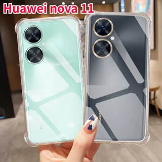 Nova11pro Nova11i เคสใส สําหรับ Huawei Nova 11 Nova11 Pro Ultra 11i 11Ultra 2023 ใส นิ่ม TPU ซิลิโคน กันกระแทก ถุงลมนิรภัย เคสโทรศัพท์ ป้องกันกล้อง ป้องกันการตก ฝาหลัง