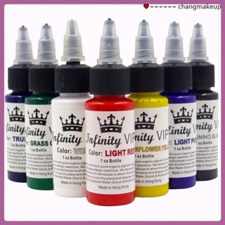 Tattoo Potion 7 สี 30ml หมึกสักกึ่งถาวรพืชธรรมชาติ Tattoo Pigment Dyeable Professional Tattoo Products COD