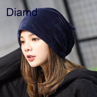 Diamd หมวกบีนนี่ลําลอง ผ้ากํามะหยี่ ให้ความอบอุ่น แฟชั่นฤดูหนาว สไตล์ฮิปฮอป