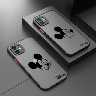 เคสโทรศัพท์มือถือ ผิวด้าน ลายดิสนีย์ มิกกี้ หน้ายิ้มน่ารัก สําหรับ iPhone 14 13 12 11 PLUS PRO MAX MINI 6 6S 7 8 PLUS X XS XR X MAX SX MAX SE2020 SE2022