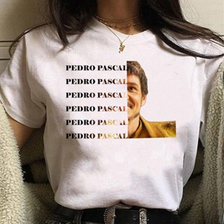 เสื้อยืด พิมพ์ลายมังงะ Pedro Pascal Y2K สไตล์ญี่ปุ่น สตรีท สําหรับผู้หญิง