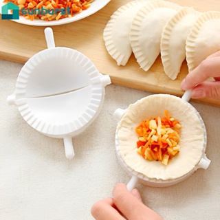 Jiaozi เครื่องมือทําอาหารจีน DIY / คลิปกดแป้งเกี๊ยว ประหยัดแรงงาน / เครื่องทําเกี๊ยว พาย แป้ง ที่ใช้งานได้จริง / แม่พิมพ์ทําเกี๊ยว ครัว พลาสติก 7 ซม.