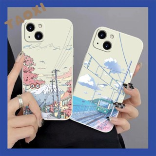 เคสโทรศัพท์มือถือ กันกระแทก ลายรถไฟ Fuji สร้างสรรค์ สําหรับ Iphone xr7 Sakura 13 11128p 14x