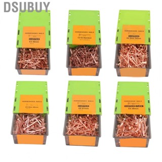 Dsubuy Shoeing Nails  Copper Plating 250Pcs Horseshoe Nails Lightweight with Plastic Case for Livestock Farm