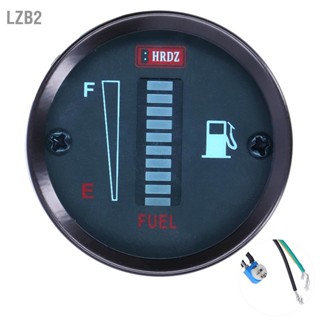  LZB2 มาตรวัดมาตรวัดน้ำมันเชื้อเพลิง LED 52mm Dia 12V ความต้านทานที่ปรับได้สำหรับรถจักรยานยนต์อัตโนมัติ