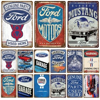 ป้ายโลหะดีบุก ลาย Ford Bar หรูหรา สําหรับแขวนตกแต่งผนังบ้าน ห้องนั่งเล่น