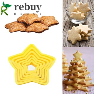 REBUY Decorating DIY Biscuit Bakeware Sugar Craft Christmas Tree 3D Cookie Cutter