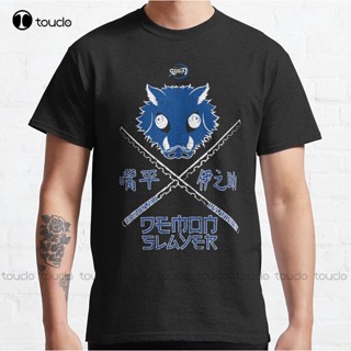 เสื้อยืด พิมพ์ลาย Demon Slayer Kimetsu No Yaiba ขนาดใหญ่ สไตล์คลาสสิก สําหรับผู้ชาย