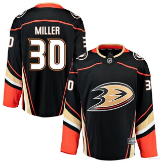 เสื้อกีฬาแขนยาว ลาย HQ1 NHL Anaheim Ducks Miller Home Breakaway Jersey พลัสไซซ์ QH1