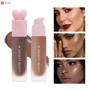 Shcoety Matte Oil Control Concealer Liquid Foundation Long-lasting Makeup Does Not Take Off Makeup Wheat Color Foundation Beauty Cosmetics 【goob】