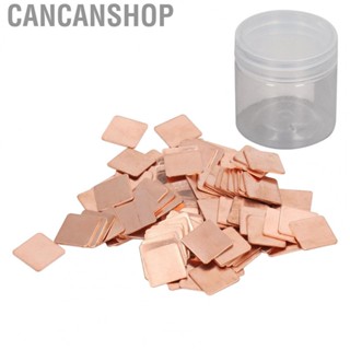 Cancanshop Thermal Copper Pad Shim  Portable Wear Proof Pure Copper Heatsink Easy Installation 100Pcs  for PC