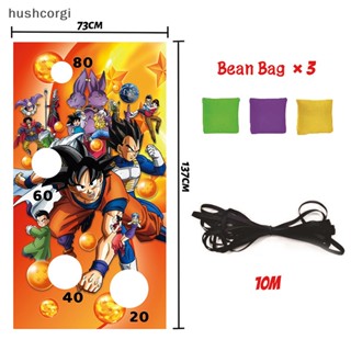 [hushcorgi] ใหม่ แบนเนอร์เกม Dragon Ball Z Bean Bag Toss สําหรับงานปาร์ตี้ 1 ชิ้น