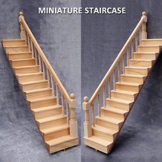 1/12 Dollhouse Miniature Staircase Wooden Step Stair Furniture Doll House Decor