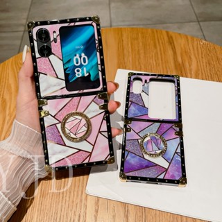 Yee เคสโทรศัพท์มือถือ แบบฝาพับ ประดับเพชร พร้อมขาตั้ง สําหรับ OPPO Find N2