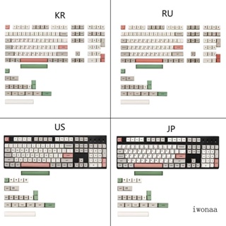 Iwo ปุ่มกดคีย์บอร์ด PBT 126 คีย์ สําหรับคีย์บอร์ด Mechanical GH60 GK61 61 6