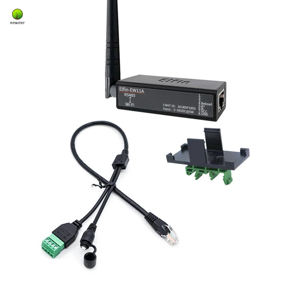 พอร์ตอนุกรม RS485 ไปยังอุปกรณ์ WiFi เซิร์ฟเวอร์โมดูลแปลง Elfin-EW11A-0 Modbus โปรโตคอลการถ่ายโอนข้อม