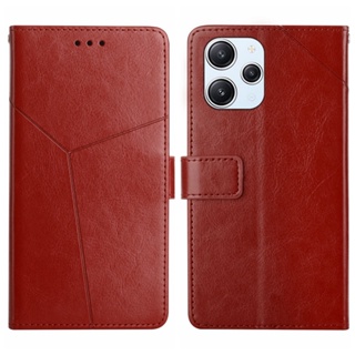 ใหม่ เคสโทรศัพท์มือถือหนัง PU ฝาพับ พร้อมช่องใส่บัตร และขาตั้ง สําหรับ Xiaomi Redmi 12 4G 2023 REDMI12