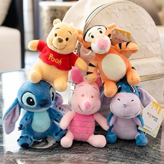 พวงกุญแจ จี้ตุ๊กตา Stitch Piglet น่ารัก สําหรับกระเป๋านักเรียน