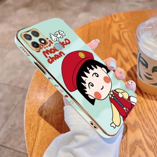 เคส OPPO A8 A15 A15S A31 A32 A33 A53 A73 A93 2020 A52 A92 A92S Reno4 Z 5G เคสโทรศัพท์มือถือนิ่ม ขอบสี่เหลี่ยม พิมพ์ลายเชอร์รี่ มีทบอล หรูหรา