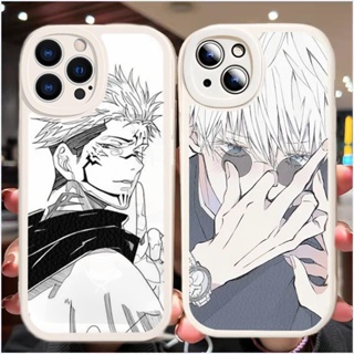 เคสโทรศัพท์มือถือหนังแกะ TPU แบบบาง กันกระแทก ลาย Jujutsu Kaisen สําหรับ Redmi 9 10 9A 9C 10C Note 7 8 10 11T 11S 10S K20 K40