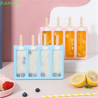 DAMAO แม่พิมพ์ไอศกรีม ขนมหวาน DIY พร้อมแท่งไม้ 50 ชิ้น