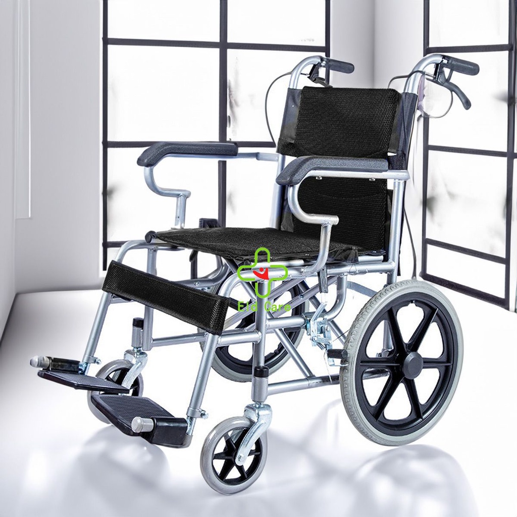 [สินค้าพร้อมส่ง] รถเข็นผู้ป่วยพับได้ รถเข็นคนพิการ รถเข็นผู้สูงอายุ wheelchair เก้าอี้รถเข็น wheelchair เก้าอี้รถเข็น