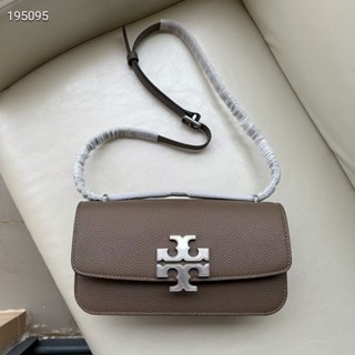 **c2** กระเป๋า Tory Burch Eleanor Pebbled E/W Small Convertible Shoulder Bag สินค้าใหม่ ของแท้