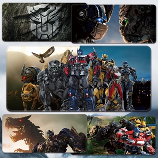 Transformers: Rise of the Beasts mouse pad oversized Optimus Prime Bumblebee gorilla desk pad lock edge anime peripheral แผ่นรองเมาส์ ขนาดใหญ่