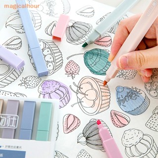 Magicalhour^^ ปากกามาร์กเกอร์เรืองแสง สีแคนดี้ สําหรับเด็ก 6 ชิ้น ต่อชุด