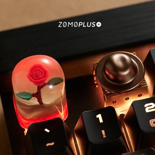 Zomo PLUS LA Rose Artisan ปุ่มกดคีย์บอร์ด โลหะ พิมพ์ลายช้าง 3D