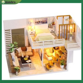 【COD】ชุดบ้านตุ๊กตาจิ๋ว พร้อมเฟอร์นิเจอร์ แฮนด์เมด หรูหรา DIY สําหรับตกแต่งบ้านตุ๊กตา