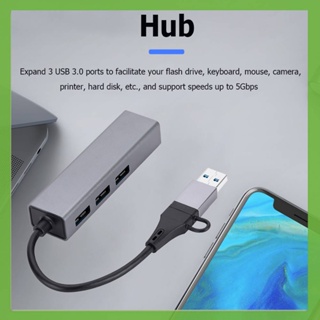 อะแดปเตอร์ฮับ USB C เป็นอีเธอร์เน็ต RJ45 อลูมิเนียมอัลลอย สําหรับคีย์บอร์ด เมาส์ กล้อง