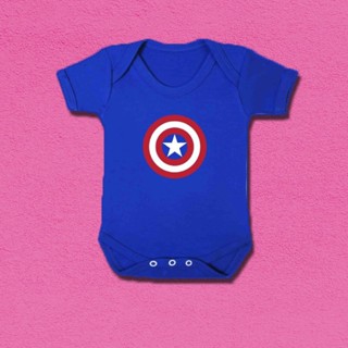 Haniekt CAPTAIN AMERICA PRINT BABY ONESIE VVBP