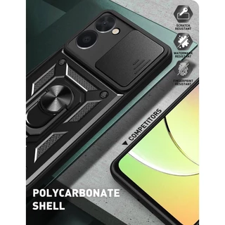 เคสโทรศัพท์สําหรับVivo Y03 Y03T Y04 Y18 Y18s Y27s Y28s Y29 Y36 Y19s Y100 Y200 Y28 Y27 5G 2024 4Gโทรศัพท์ปลอกแหวนขาตั้งเกราะกันกระแทกเลนส์ป้องกันเลนส์กล้องHard