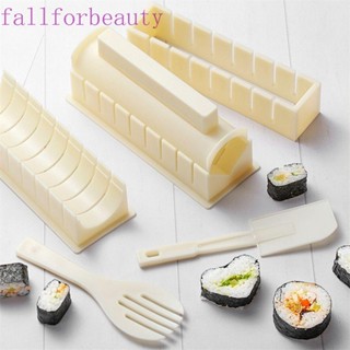 FALLFORBEAUTY แม่พิมพ์ม้วนซูชิสาหร่าย ทรงสี่เหลี่ยม ทรงกลม และหัวใจ DIY สําหรับทําซูชิแห้ง