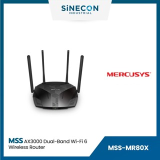 Mercusys เมอร์คิวซิส รุ่น MR80X เร้าเตอร์ AX3000 Dual-Band Wi-Fi 6 Wireless Router