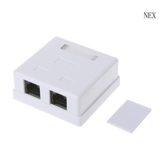 Nex RJ45 กล่องแยกเชื่อมต่อสายเคเบิ้ล CAT6 2 พอร์ต