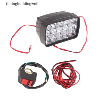 Twth ไฟหน้ารถจักรยานยนต์ LED 15 ดวง 12V สว่างมาก สําหรับ Motos ATV สกูตเตอร์ Lighg Retrofitg QDD