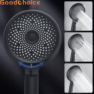 【Good】Silicone Shower Head 1PCS 25*11cm 4 Point Threaded Interface ABS Black【Ready Stock】
