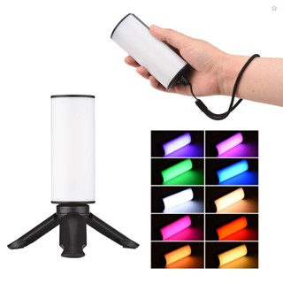 (adspth)Andoer W100rgb ไฟเติมแสงวิดีโอ LED RGB 2500K-9000K หรี่แสงได้ 20 เอฟเฟคไฟ CRI95+ หน้าจอ LCD ด้านหลังแม่เหล็ก พร้อมขาตั้งกล้อง ขนาดเล็ก