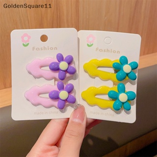 Goldensquare กิ๊บติดผม ลายดอกไม้น่ารัก สีแคนดี้ สําหรับเด็กผู้หญิง ของขวัญเด็ก เครื่องประดับผม ปาร์ตี้ วันหยุด 2 ชิ้น