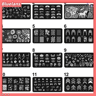 [BLS] แผ่นแสตมป์ปั๊มเล็บ พิมพ์ลาย สําหรับตกแต่งเล็บ DIY