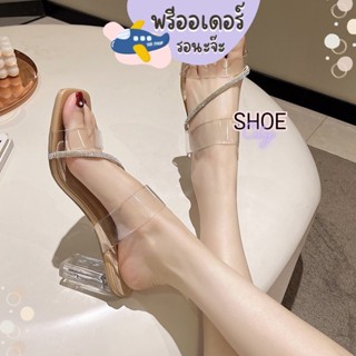 TM10 ส้นสูง 2/3/3.5 นิ้ว size 35-40 รองเท้าผู้หญิง พรีออเดอร์ รองเท้าส้นสูง ส้นใสเปิดหน้าเท้า รองเท้าผู้หญิง พรีออเดอร์