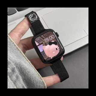 สายนาฬิกาข้อมือ สเตนเลส โลหะ ลายการ์ตูน สําหรับ Apple Watch 8 7 6 SE 5 4 3 40 41 38 45 49 มม. iwatch 42 44 มม.