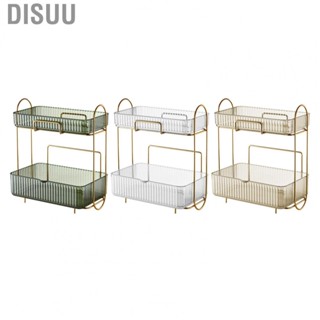 Disuu Makeup Storage Shelf  Bathroom Counter Organizer Heightened Bottom Layer Double Space Saving Large  for Bedroom