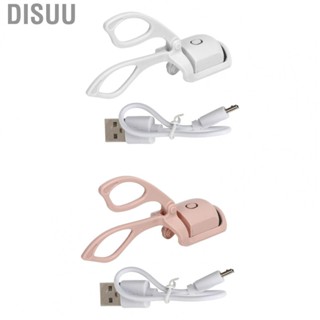 Disuu Heated Eyelash Curler  Efficient Pre Heating USB Rechargeable Electric Lash 2 Modes for Home