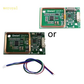 Weroyal EM4100 โมดูลอ่าน RFID ไร้สาย 8 ซม. UART 3Pin 125KHz สําหรับเซนเซอร์อ่านหนังสือ DC 5V