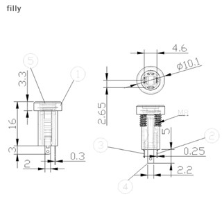 Filly ซ็อกเก็ตแจ็คเสียงสเตอริโอ PJ392A 3.5 มม. 3 ขา สีดํา พร้อมสกรูด้านใน 1 ชิ้น